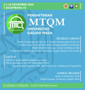 MTQM UGM 2016