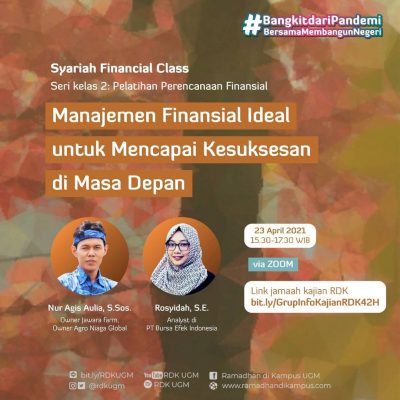 Syariah Financial Class 2 - Nur Agis Aulia, S.Sos. (Owner Jawara Farm, Owner Agro Niaga Global) Rosyidah, S.E. (Analyst di PT Bursa Efek Indonesia)